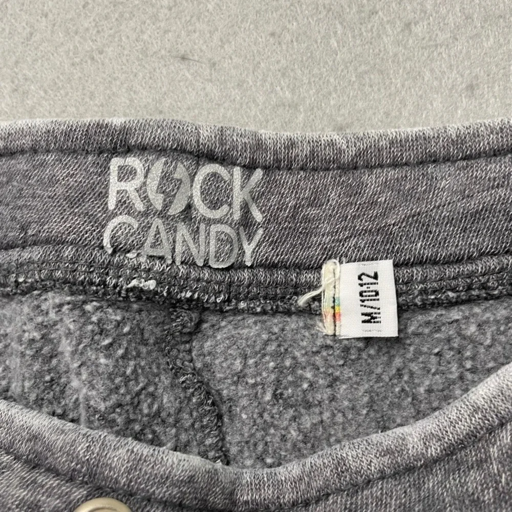 Rock Candy Malibu Sugar Shorts Set Girls 10 Kids Black Grey Smiley Face 4pc